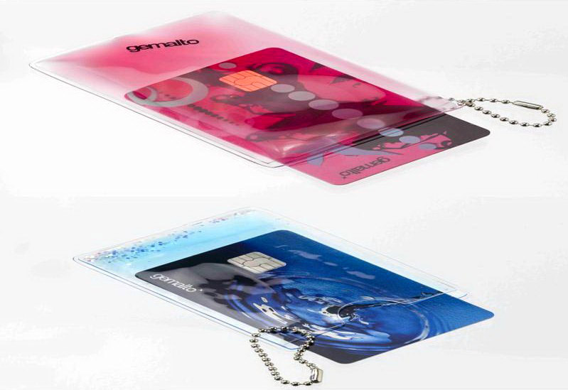 liquid filled card holder