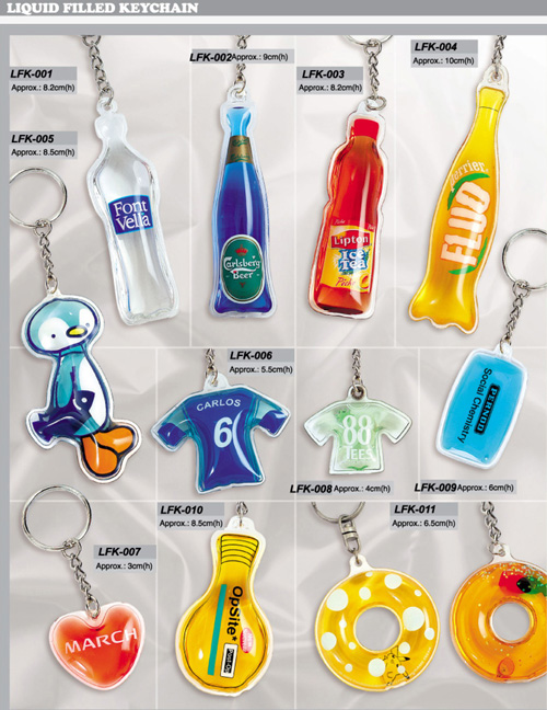 liquid filled keychain