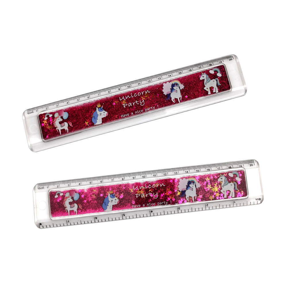 glittery liquid ruler